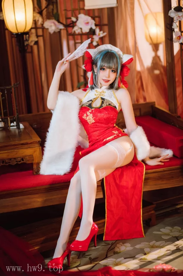 焖焖碳 – NO.049 碧蓝航线 柴郡旗袍[29P-509.2M]
