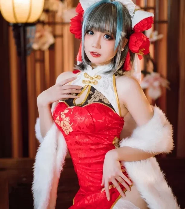 焖焖碳 – NO.049 碧蓝航线 柴郡旗袍[29P-509.2M]