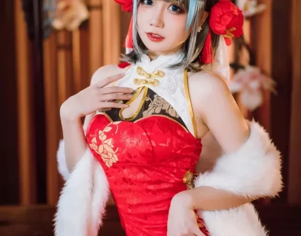 焖焖碳 – NO.049 碧蓝航线 柴郡旗袍[29P-509.2M]